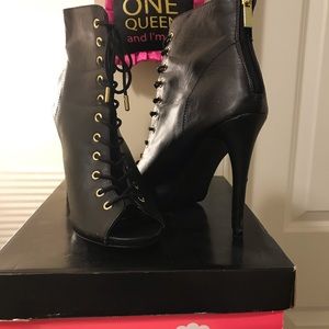 SEXY Black Open Toe Ankle Boot💕